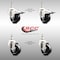 Service Caster 3 Inch 316SS Soft Rubber Swivel 10mm Threaded Stem Caster Lock Brake, 2PK SCC-SS316TSTTL20S314-SRS-M1015-2-S2 - alternate 1
